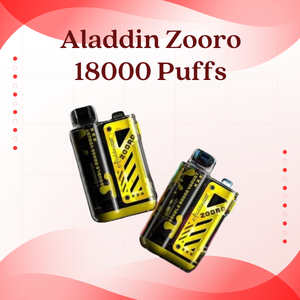 Aladdin Zooro 18000 Puffs 5 Power Modes Display