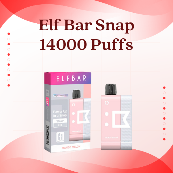 Elf Bar Snap 14000 Puffs rechargeable disposable vape with smart screen display Singapore