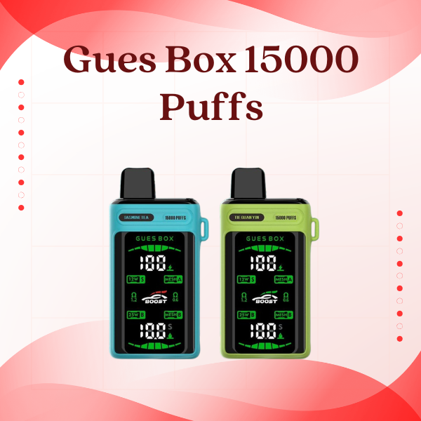 Gues Box 15000 Puffs disposable vape with LED display screen