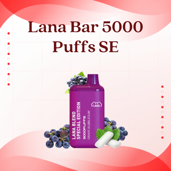 Lana Bar 5000 Puffs SE disposable vape device in multiple flavors