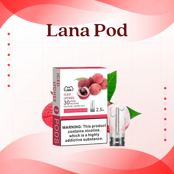 Lana Pod transparent e-liquid cartridge with ceramic coil