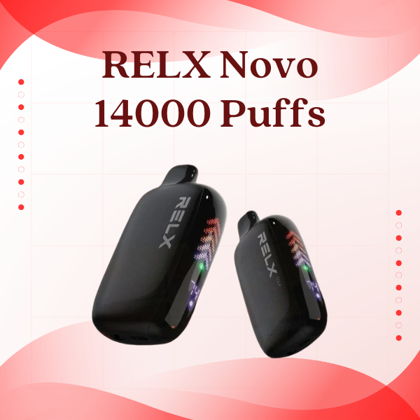 RELX Novo 14000 Puffs Disposable Vape with Smart LED Screen - Front View