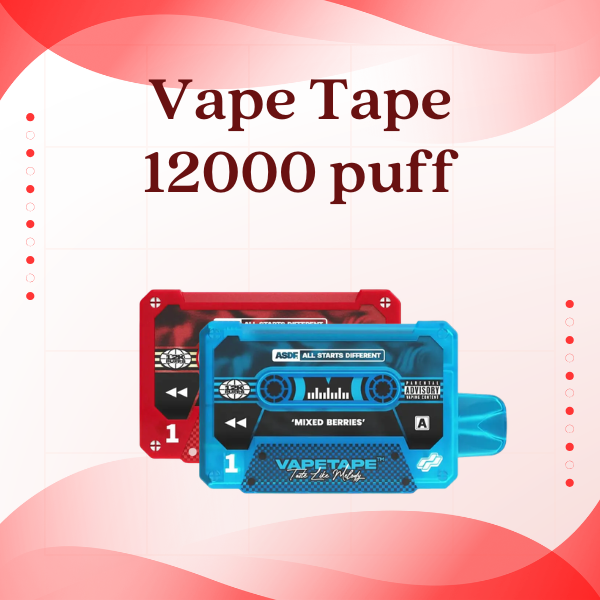 Vape Tape 12000 Puffs Disposable Vape 25ml E-liquid Tank