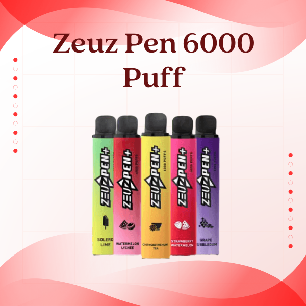 Zeuz Pen 6000 Puffs Disposable Vape Flavors List SG