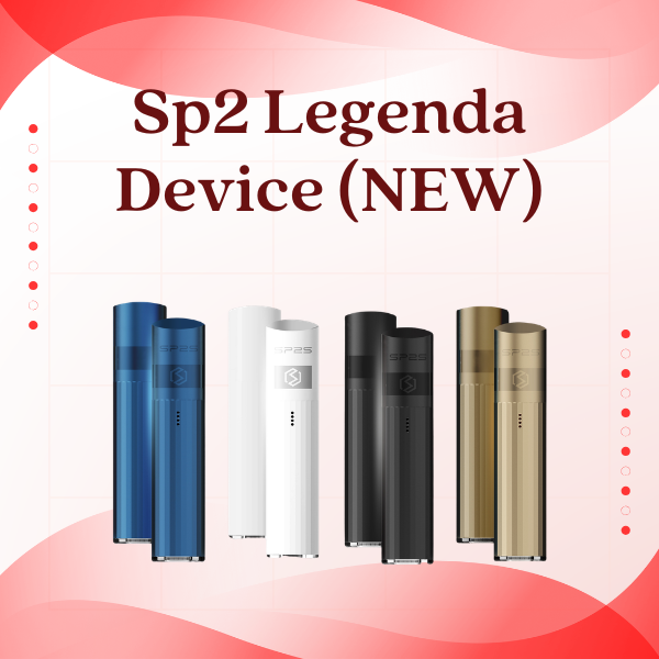 SP2 Legenda Device premium closed pod vape system in sleek metallic finish.